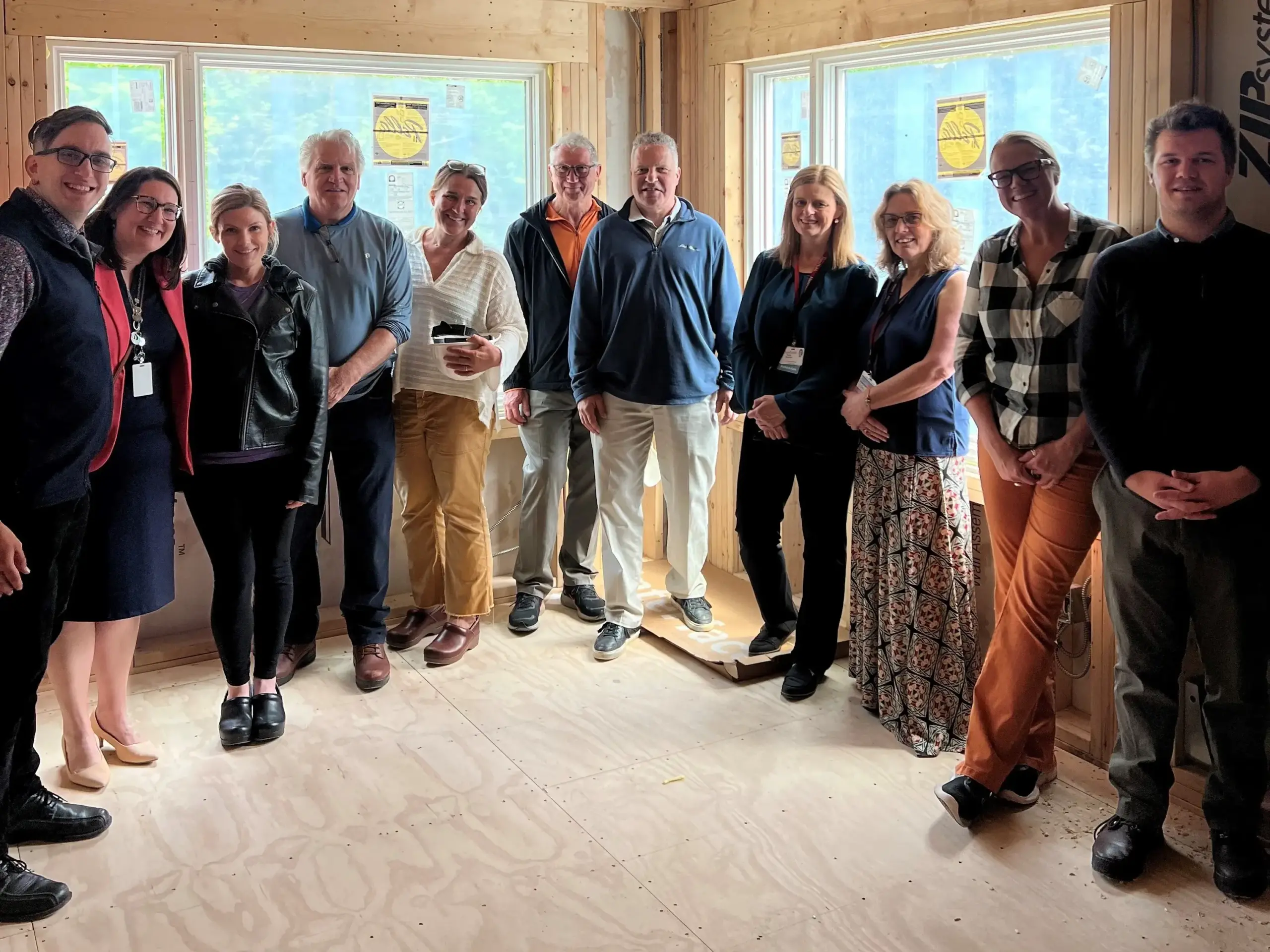 Members of the Mission Advancement Council (MAC) and special guests join Megan Shapiro-Ross of Footprints Food Pantry for a tour of Mainspring Collective in Kittery, ME.